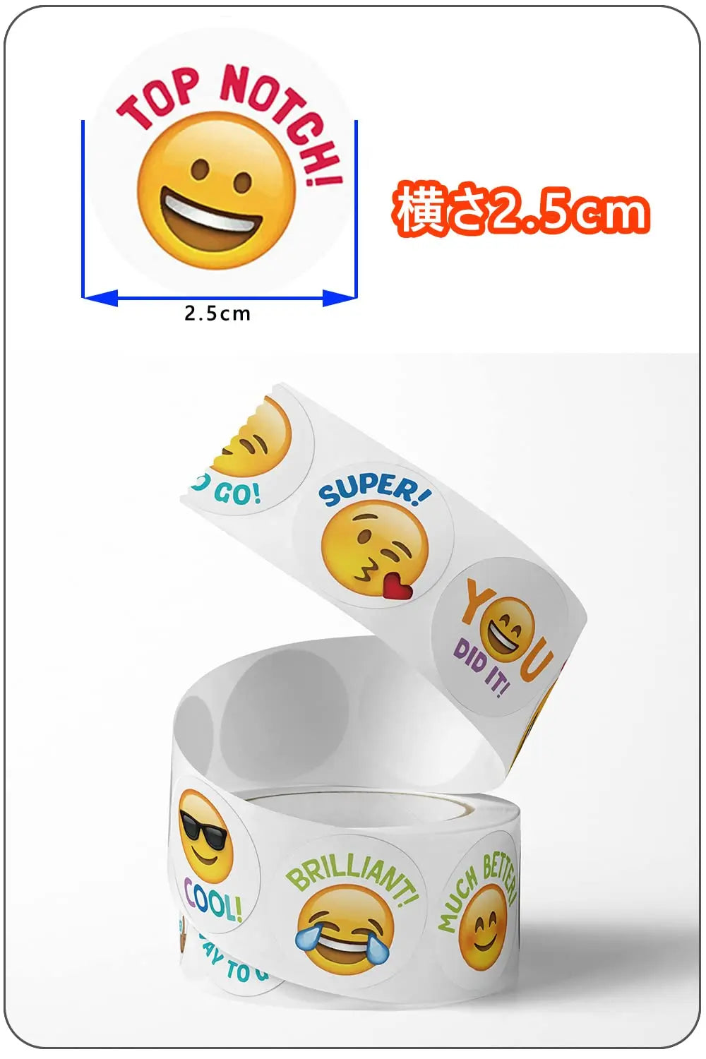 500pcs/Emotional Stickers Reward Stickers Smiling Face Design Fashion Emotional Text Thanksgiving Stickers, Paper Packaging Oasis Select