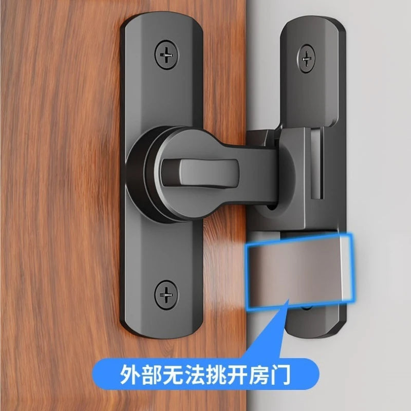 90/180 Degree Flip Door Lock Home Security Sliding Door Latch Small Gate Latches Hardware Anti-theft Lock Zinc Alloy Door Bolts Oasis Select