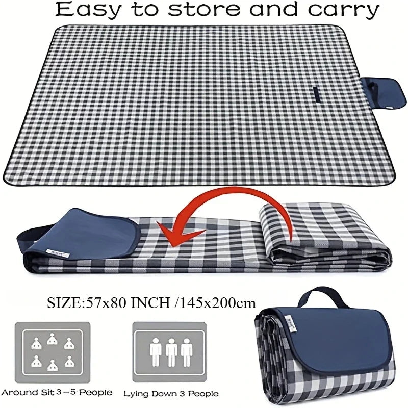 Picnic Blanket | Beach Mat | Indoor and Outdoor Picnic Blanket, 80 "x 57" Sand and Waterproof Large Beach Mat A Must for Travel Oasis Select