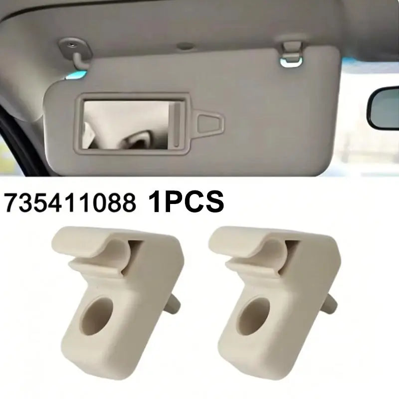 1Pcs Sun Visor Clip Replacement For 735478275 7355399311 735539312 735280780 PP Material Car Mount Oasis Select Beige