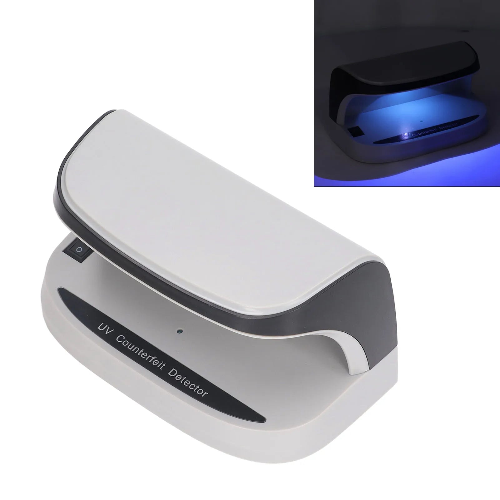 UV Money Detector UV Counterfeit Bill Money Detector Automatic On Off Currency Detector for Check Passport Credit Card DC5V 2A Oasis Select