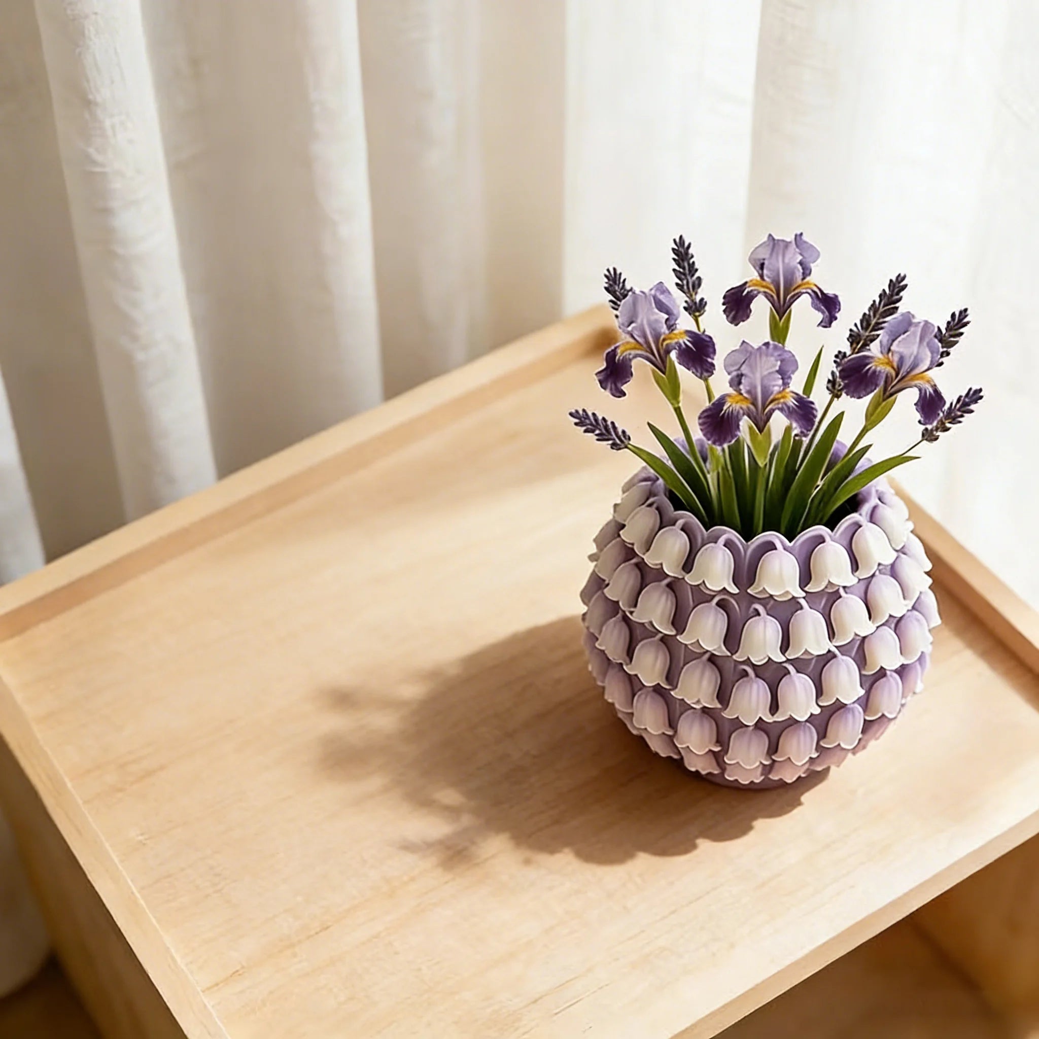 3D Textured Flower Pot Silicone Mold, Concrete Planter Mould For DIY Home Decor, Reusable Candle Holder & Pen Pot Making Tool Oasis Select