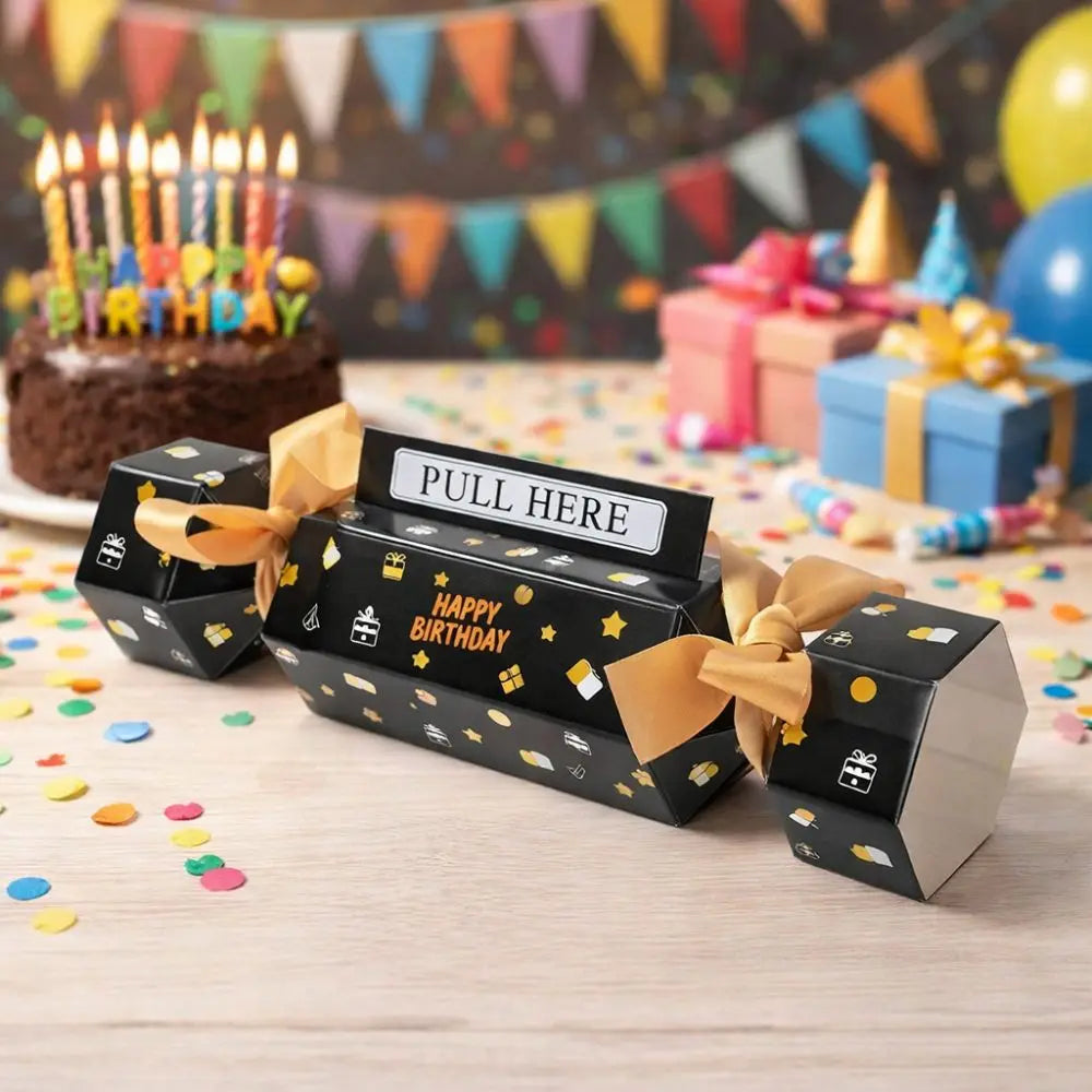 Black Gold Candy Pull Money Box – Fun Birthday Party Gift