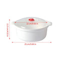 Microwave Oven Special Box Heated Soup Pot Rice Steamed Hot Steamed Buns With Lid Steamer Food Grade Kitchen Gadgets Tool Oasis Select White 1PC