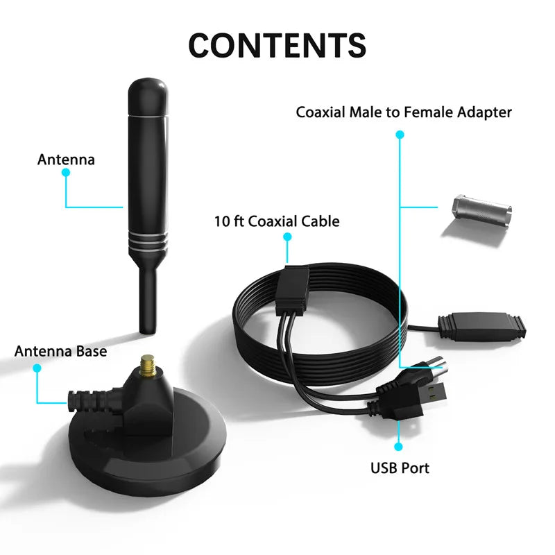Indoor Digital TV Antenna HDTV Terrestrial DVB-T Dual Amplifier Antenna for Clearer Reception Oasis Select