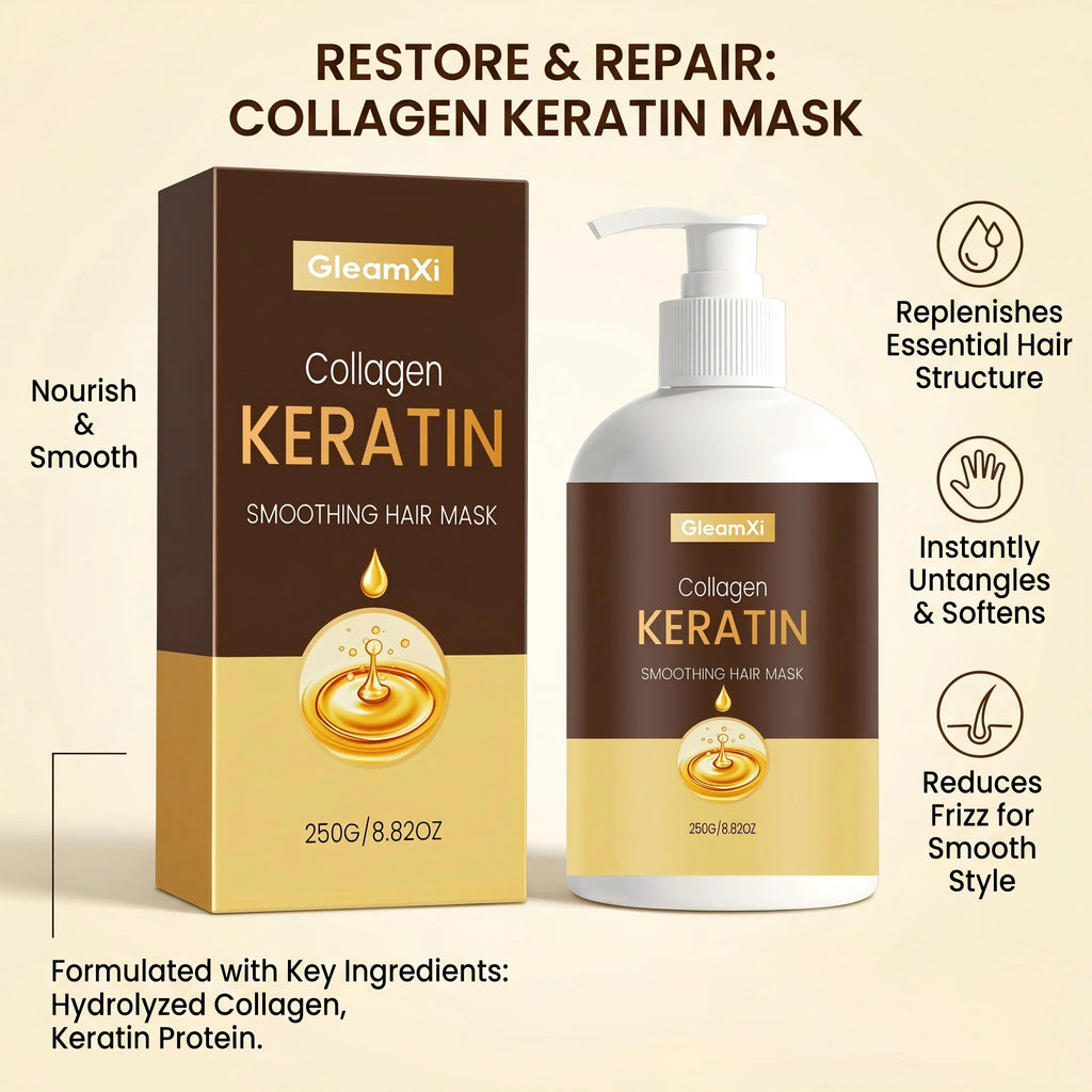 Collagen Keratin Hair Mask Conditioning Smoothing Repair Dry Damaged Hair,Frizz Control & Repairing Hydration Hair Mask Oasis Select