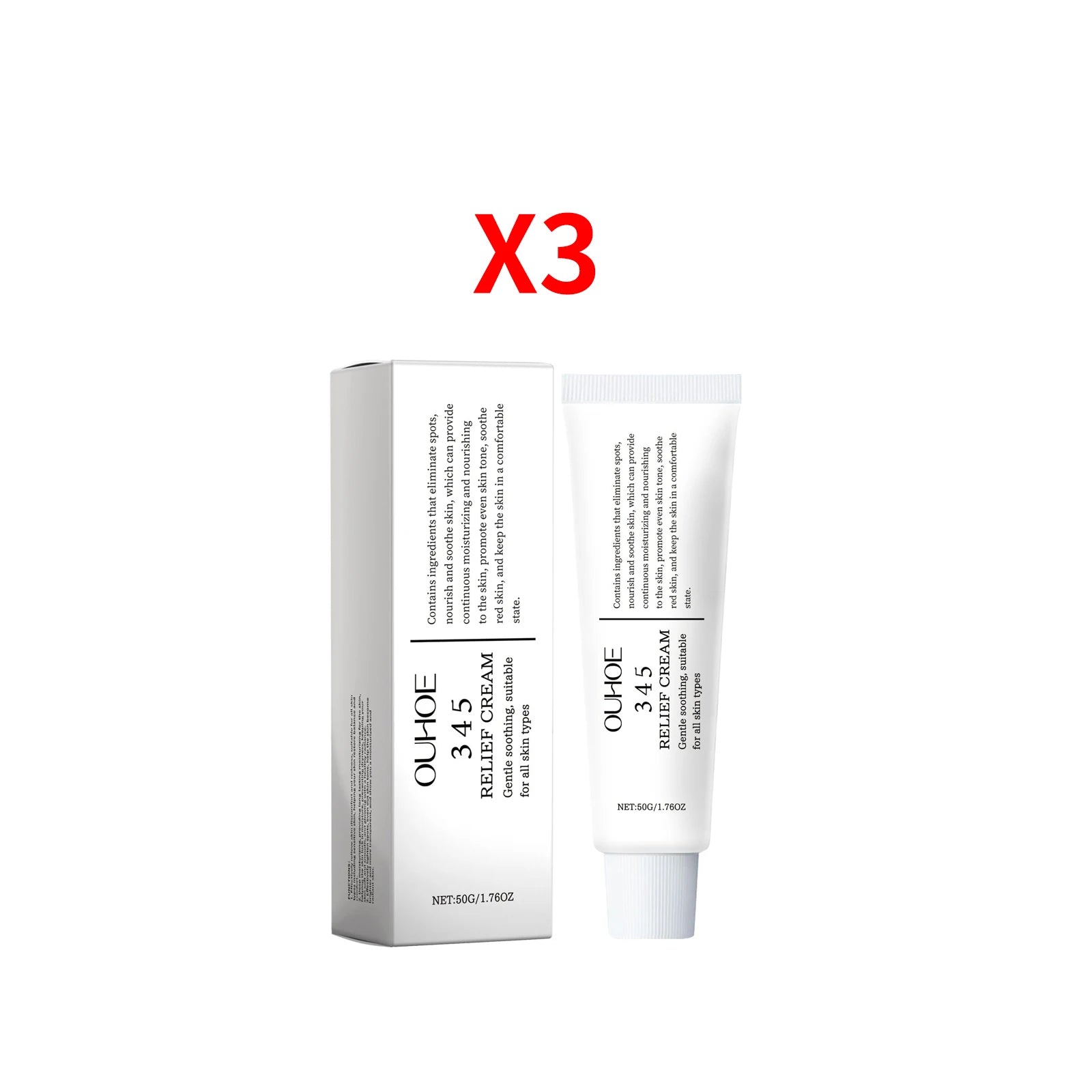 345 Face Cream Antioxidant Relief Cream Soothing Hydrating Repair Acne Moisturizing and Calming Lifting Korean Skin Care Product Oasis Select Buy 2 Get 1 Free