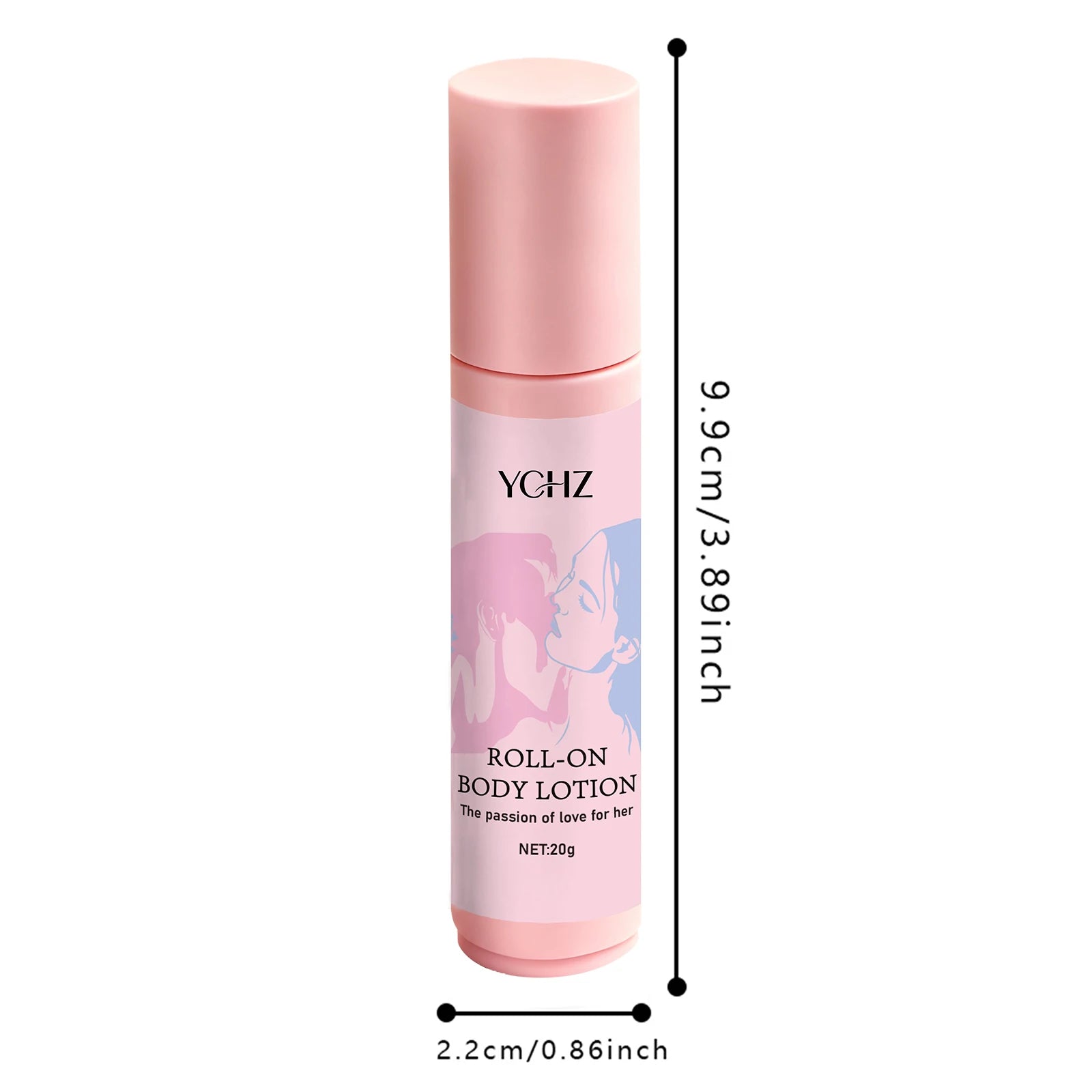 YCHZ Peach Aluminum-Free Roll-On Deodorant Women 72Hr