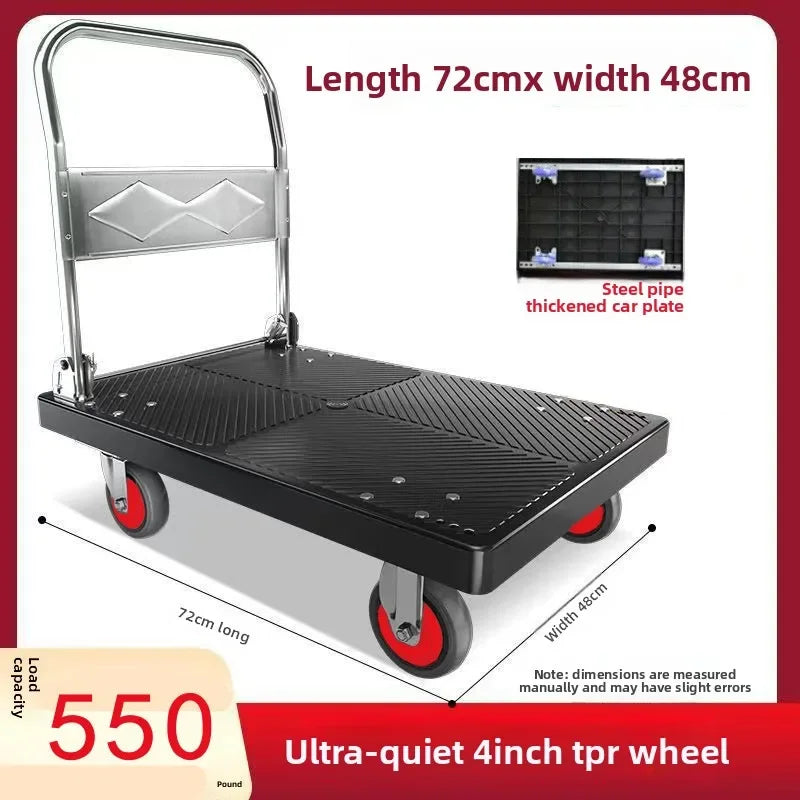 Trolley Folding Pull Goods Small Truck Warehouse Trailer Portable
