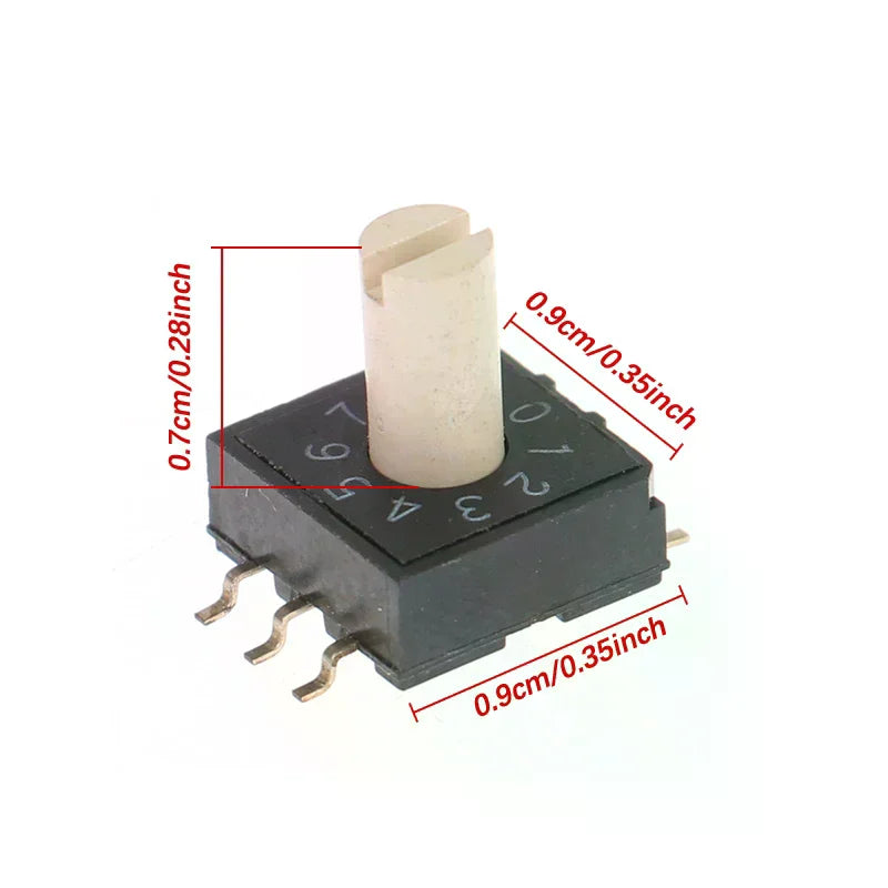 RM3HAF-10 Rotary Dial Switch 10 0-9 Coding Switch Patch 3:3 With Handle Rotary Coding Switch Oasis Select