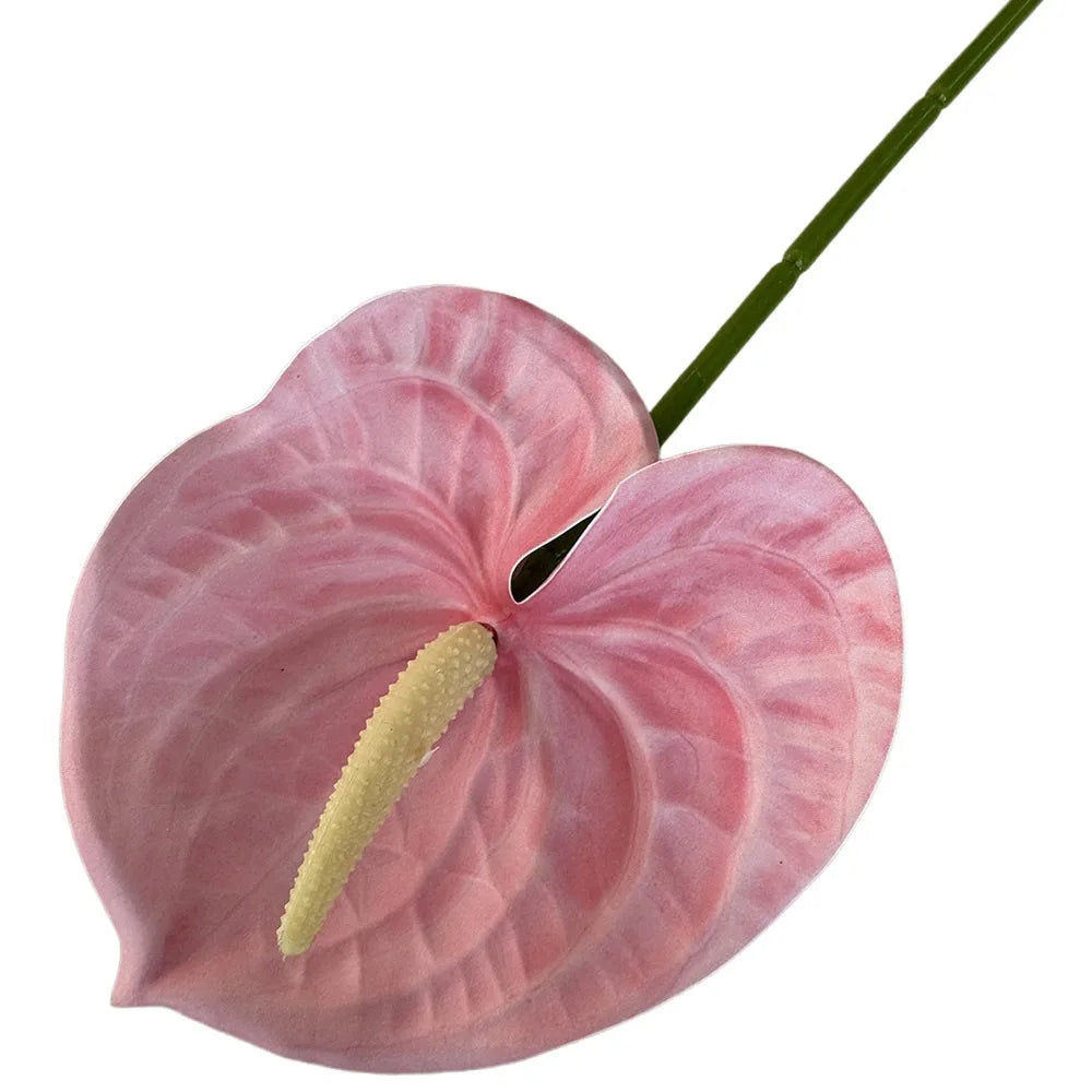 Artificial Anthurium 60cm Soft Rubber Faux Flower | Real Touch