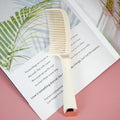 3-Piece Hair Comb Set: Cushion Massage Comb, Wide Tooth Comb & Hollow Comb - Milky White Oasis Select 9770
