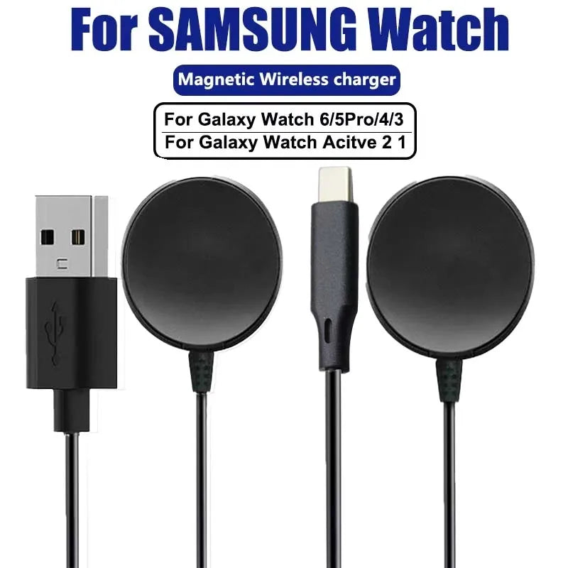 Magnetic Charger for Samsung Galaxy Watch 7 Ultra FE 6 5 Pro Fast Charging USB C For Samsung Watch 4 3 2 1 Universal Charging Oasis Select