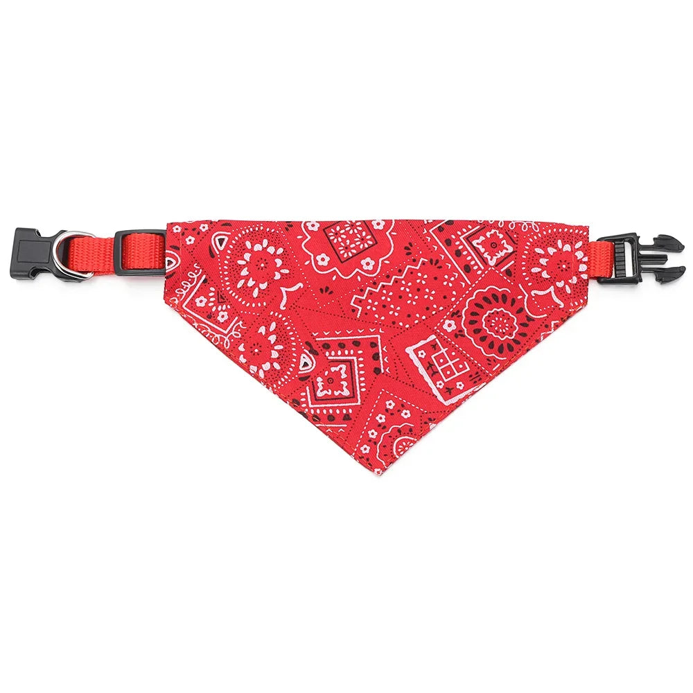 Adjustable Triangular Bandage For Pet Dog Cat Washable Scarf Bandana Collar Bibs Cat Neck Decor Birthday Party Dress Up Oasis Select Red M 29-45cm