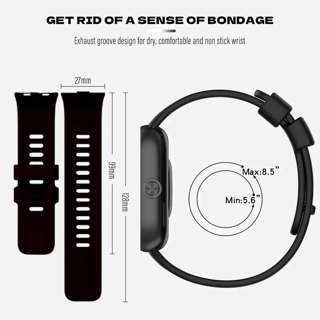 Redmi Watch 4 Silicone Strap & TPU Case Set – Shockproof Cover Smartwatch Strap Set Oasis Select