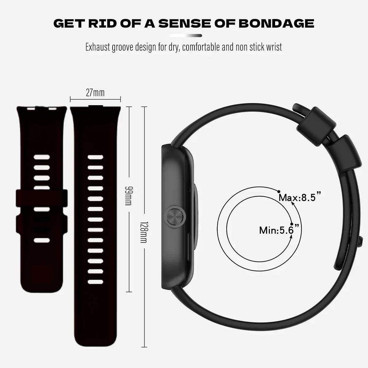 Redmi Watch 4 Silicone Strap & TPU Case Set – Shockproof Cover Smartwatch Strap Set Oasis Select