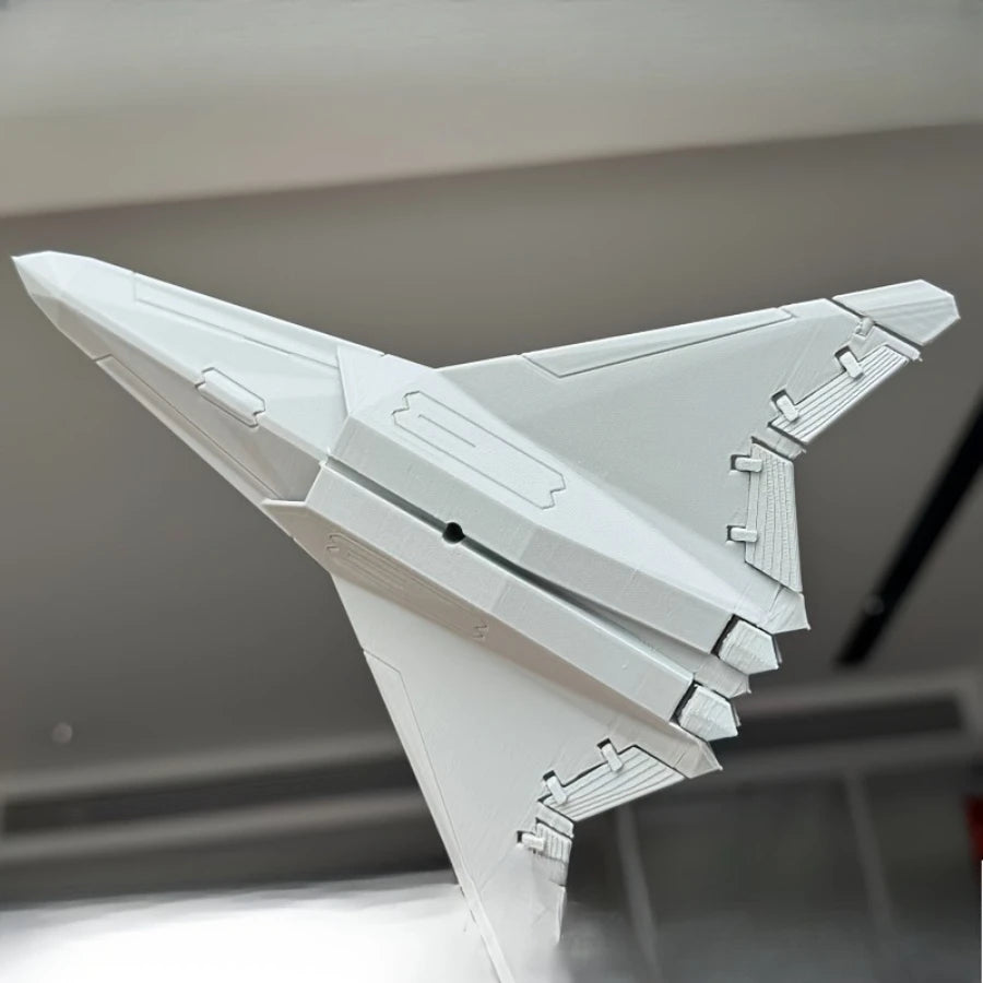 6th Gen Stealth Fighter Jet Model Modern Military Combat Aircraft DIY Assemble Warplane Figurine Aviation Collectible Desk Decor Oasis Select