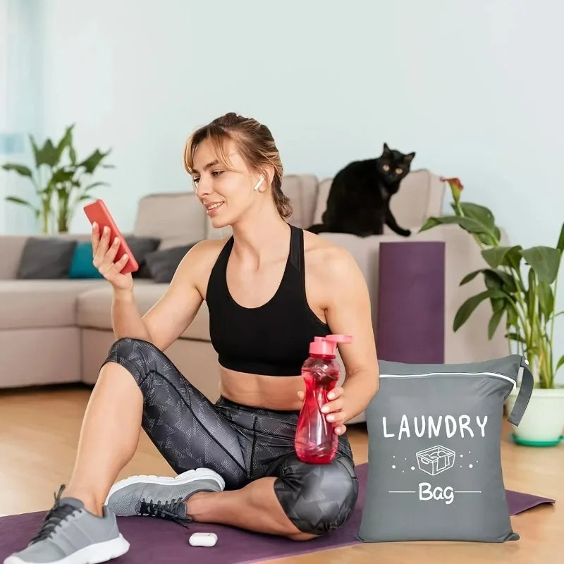 Laundry Pouch Lightweight Dirty Clothes Organizer Bag Practical Storage Sack for Fitness Swimming and Outdoor Beach Use Oasis Select