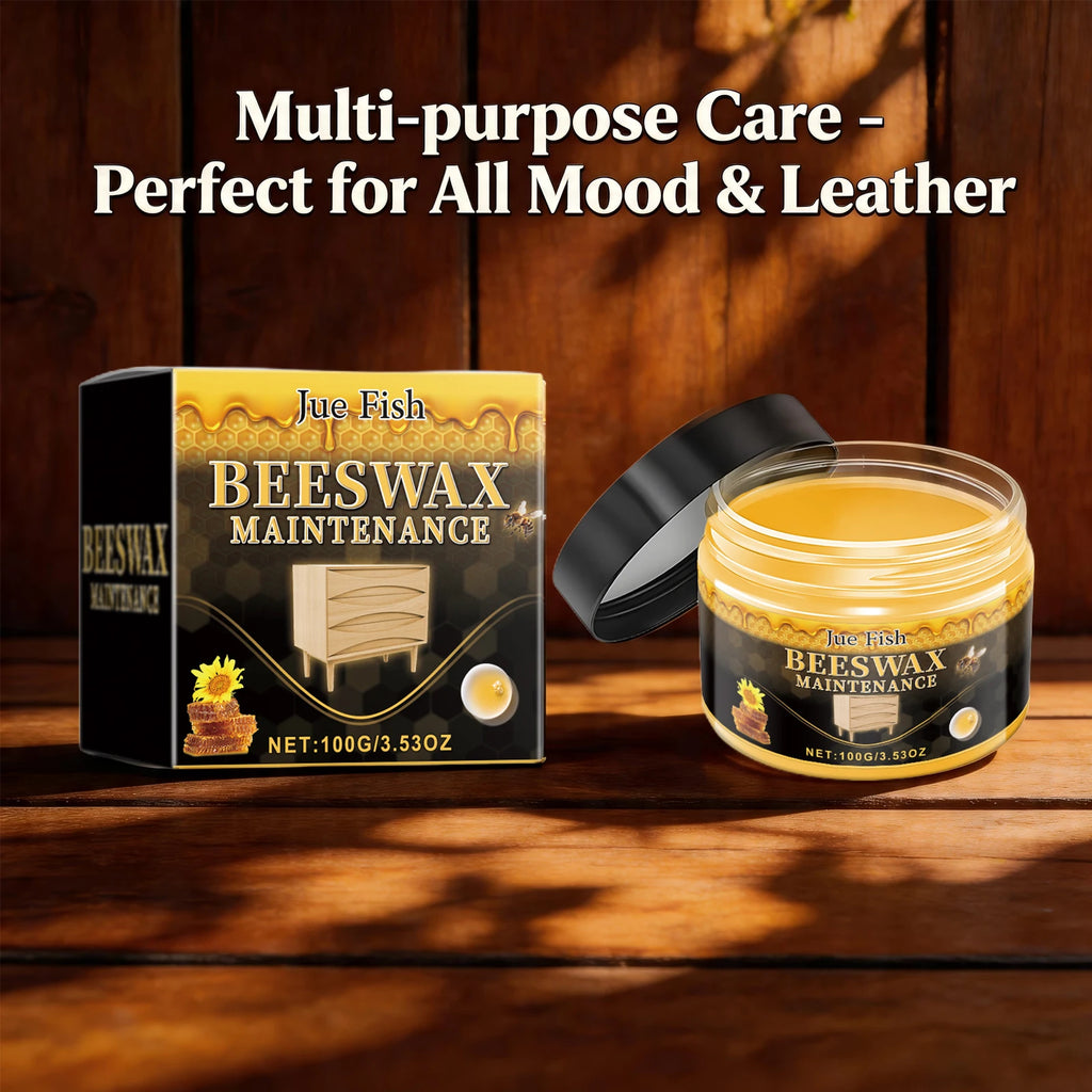 Beeswax Polishing Paste for Furniture Solid Wood Restores Luster Prevent Drying & Cracking for Wood Floor, Cabinet, Table 100g Oasis Select