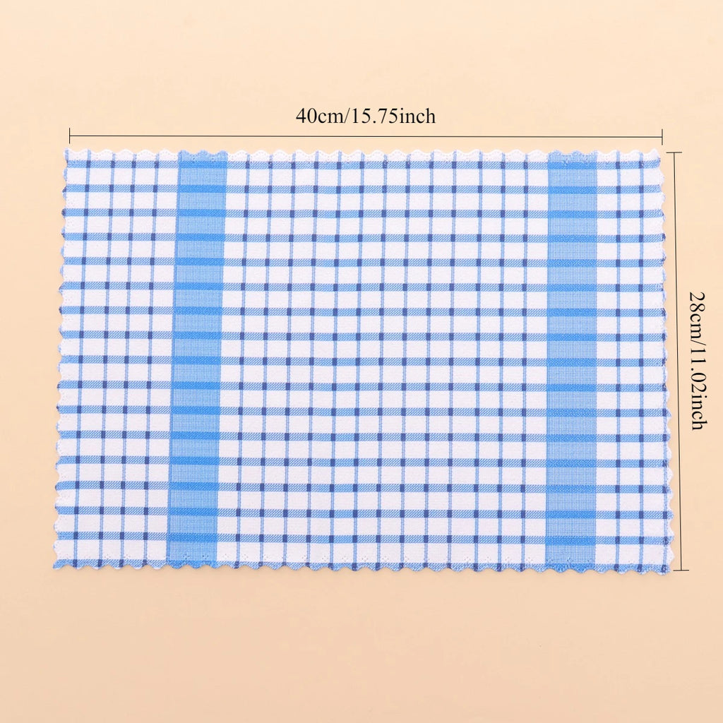 6pcs/12pcs Modern Printed Checkered Dish Towels, Scouring Pads, Kitchen Towels, Super Soft with Strong Absorbency Kitchen Towels Oasis Select