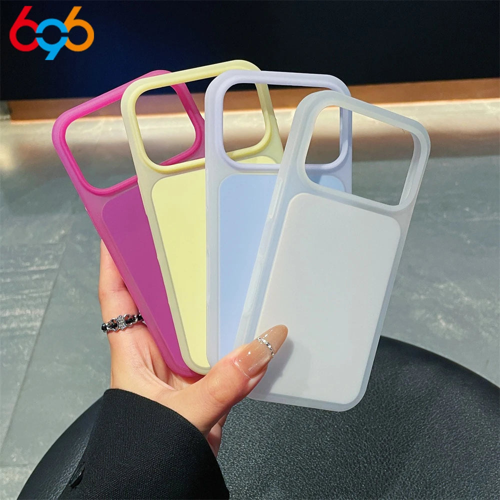 Men Women Phone Case For Iphone 17Promax 17 Pro 15/16Promax 16 15 Promax Original Candy Jelly Color Matte Shell Shockproof Cover Oasis Select