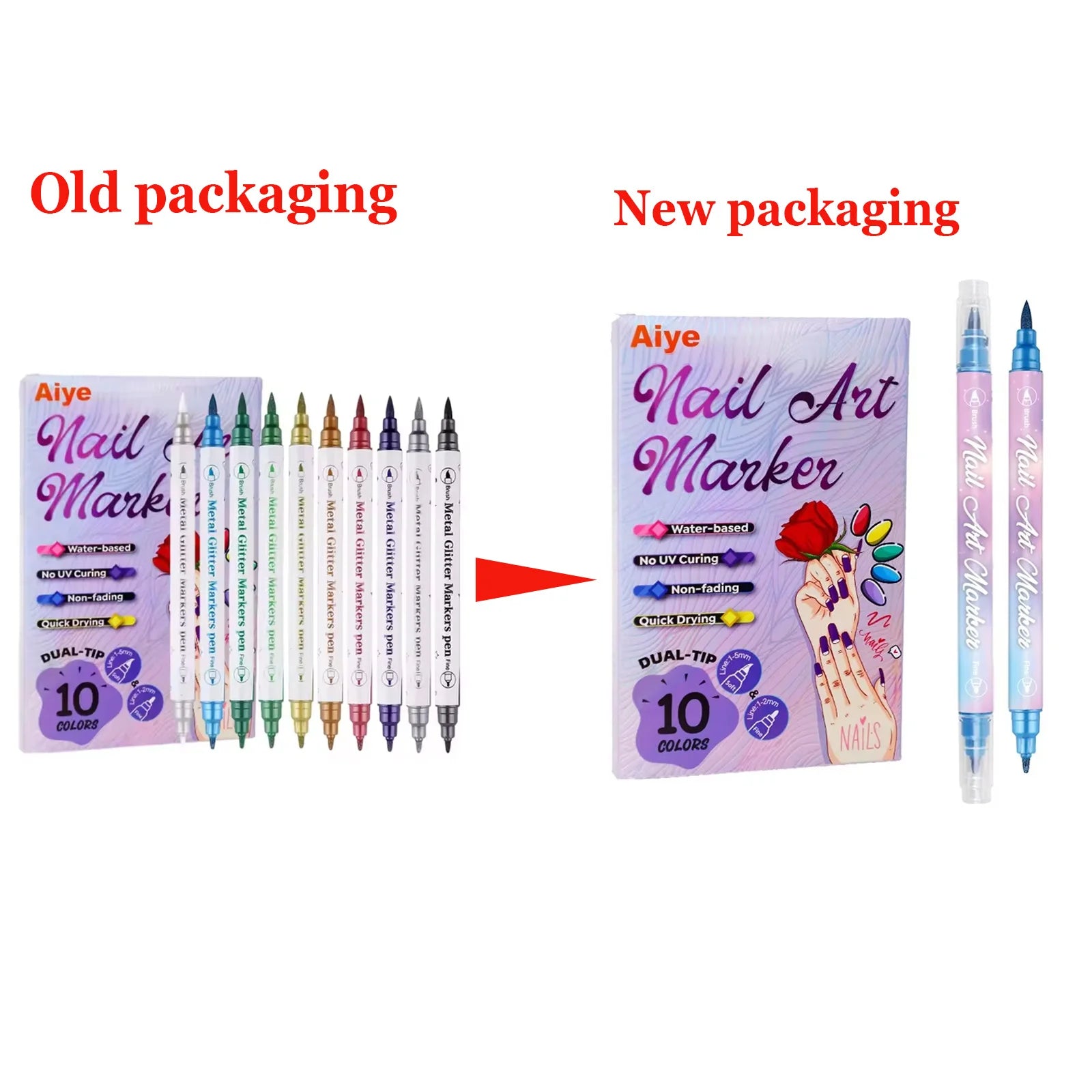 10Pcs/Set DIY Nail Art Graffiti Pen Nail Polish Pens Drawing Painting Point Liner Acrylic Painted Pen Waterproof Quick-drying Oasis Select