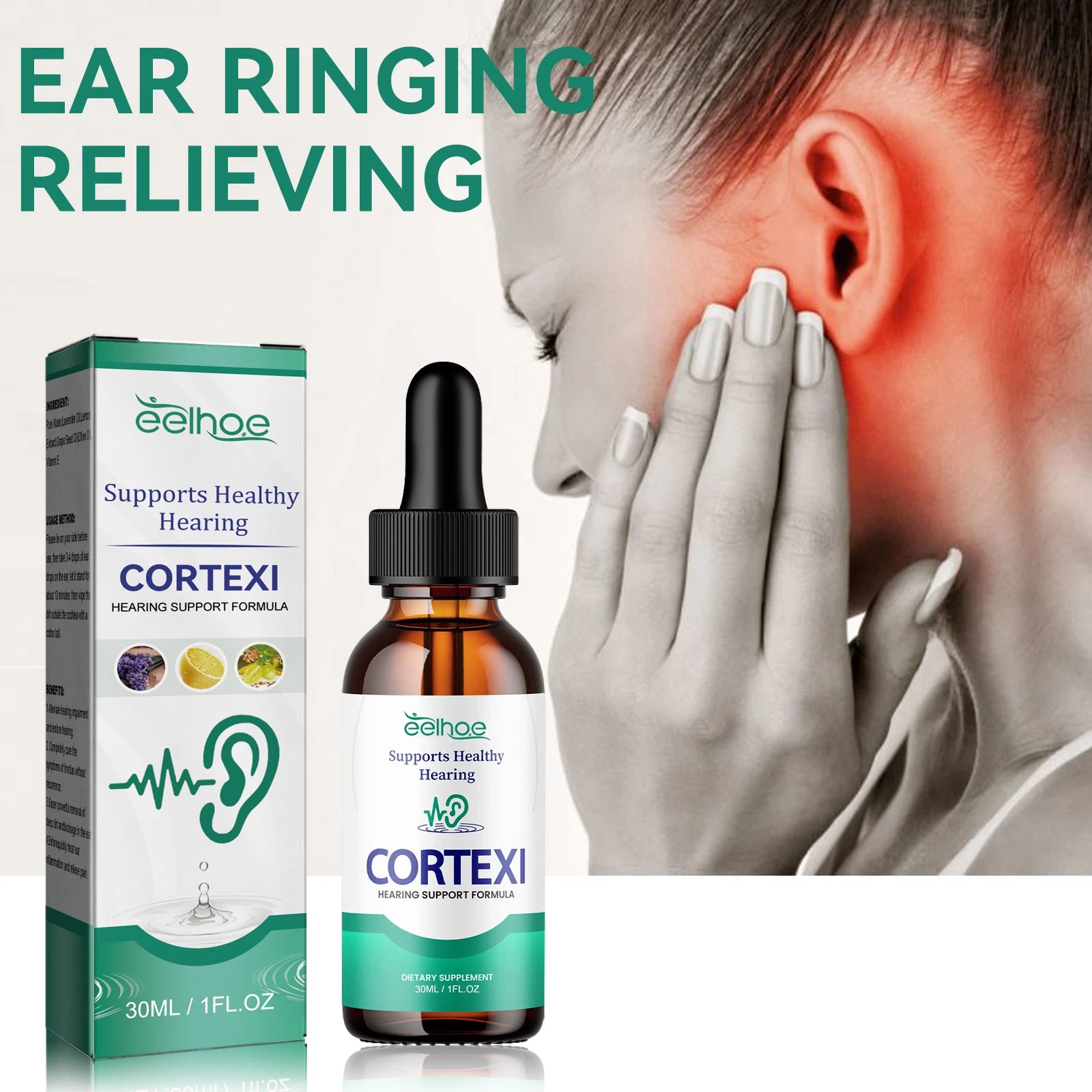 Ear Care Drops Hearing Support Formula Gentle Earwax Removal Drops Ear Discomfort Relief Soothing Ear Canal Care Oasis Select