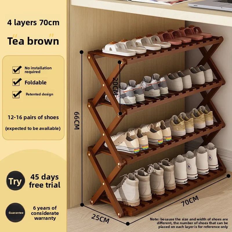 Simple Shoe Rack Household Door Dormitory Folding Installation