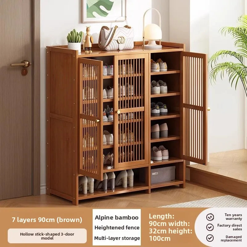 Shoe cabinet entrance household indoor shoe rack multi-layer home storage provincial space dormitory rental house shoe cabinet Oasis Select 3 Doors 7th Floor 59