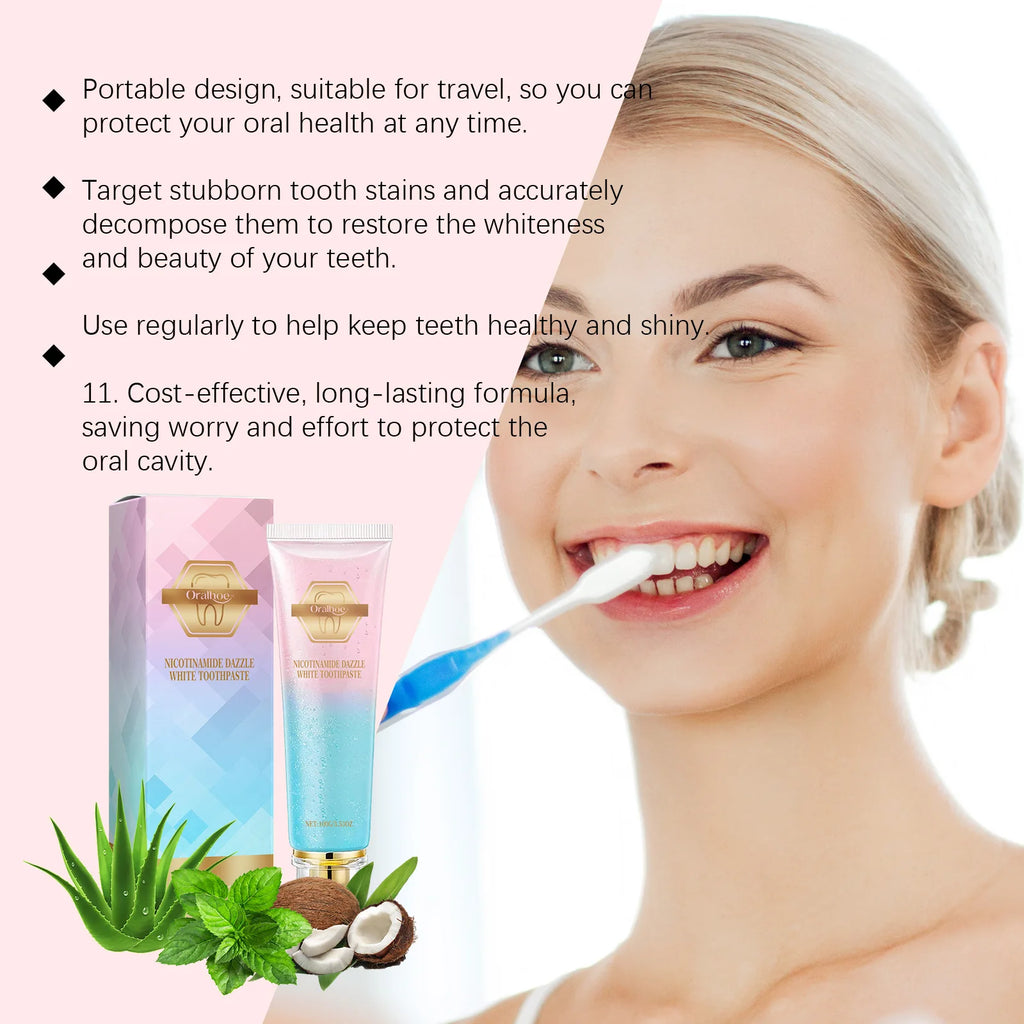 Oralhoe Niacinamide Whitening Toothpaste – Stain & Plaque Removal Whitening Toothpaste Oasis Select