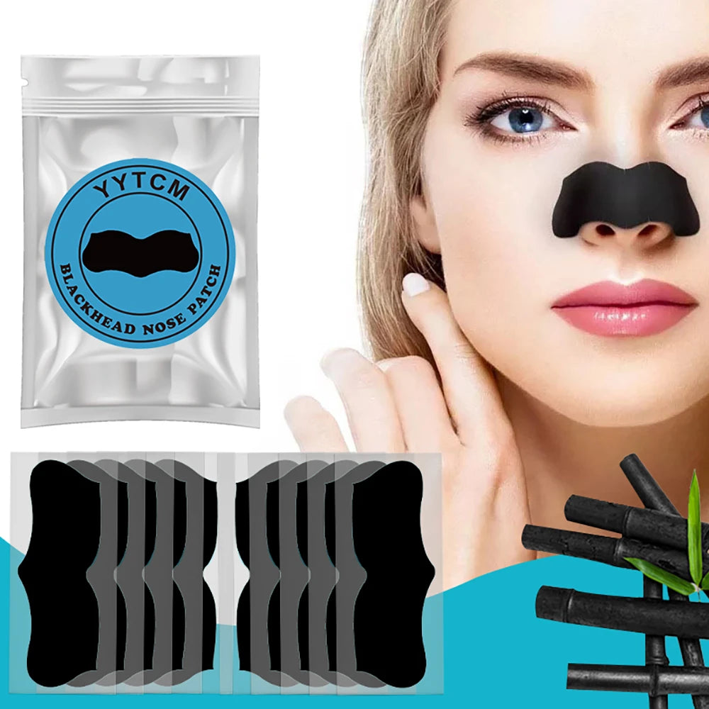 Bamboo Charcoal Nose Pore Strips – Deep Cleansing Blackhead Remover Nose Pore Strips Oasis Select