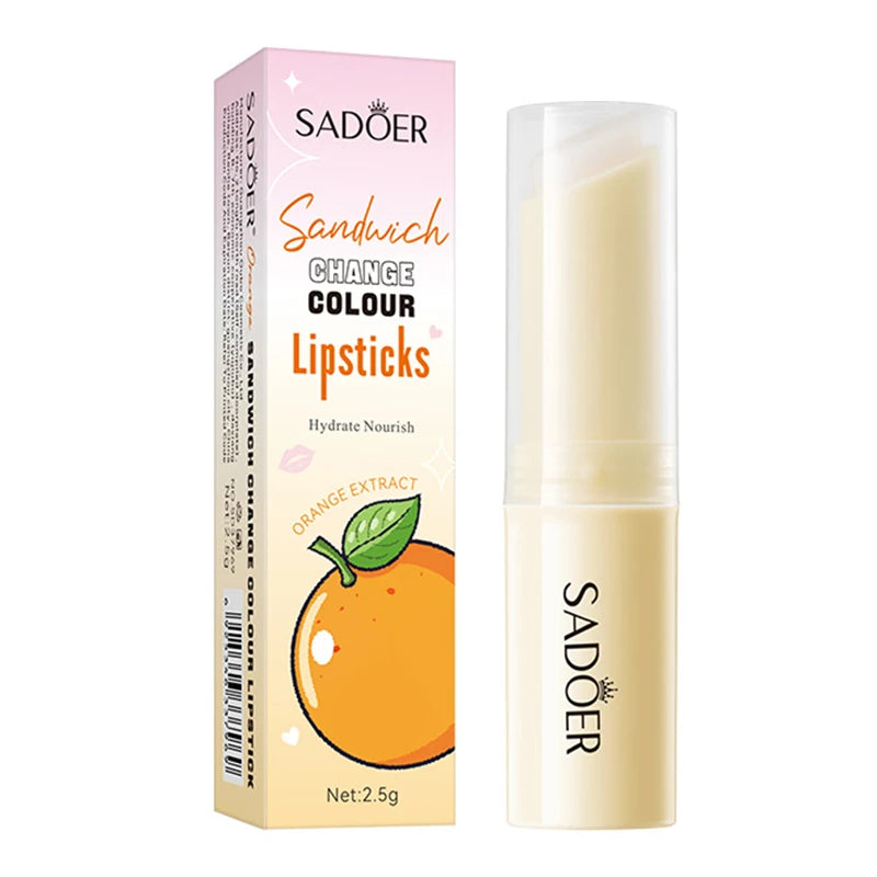 Honey Peach Color-Changing Moisturizing Lip Balm 2.5g Color-Changing Lip Balm Oasis Select 1pc Orange 2.5g