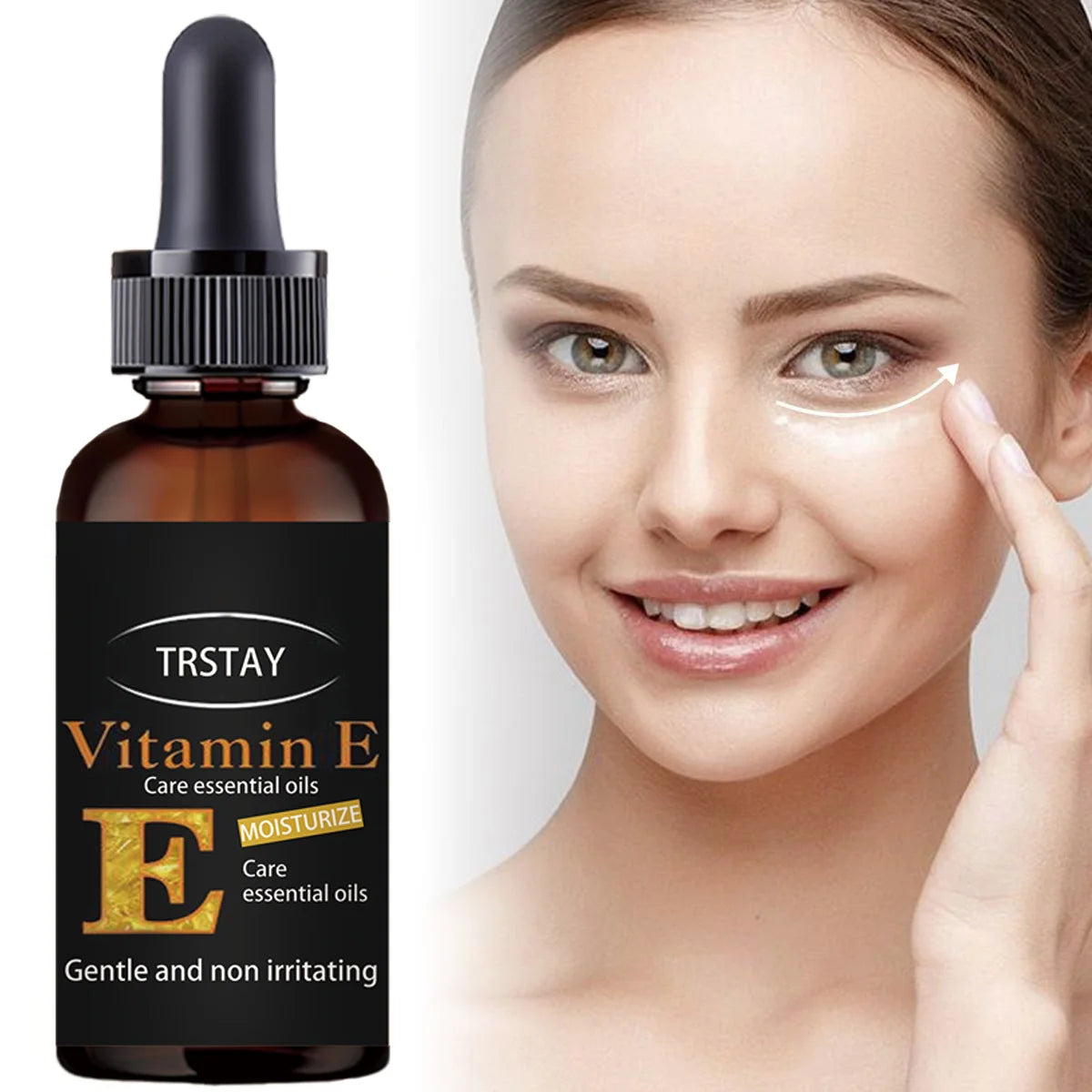 Eye essence, vitamin E, essence, fade wrinkles, dark circles, brighten skin, eye care essence Oasis Select 5ml