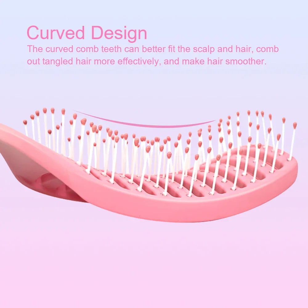 Hollow Out Hair Brush Scalp Massage Combs Hair Styling Detangler Fast Blow Drying Detangling Tool Wet Dry Curly Hair Oasis Select