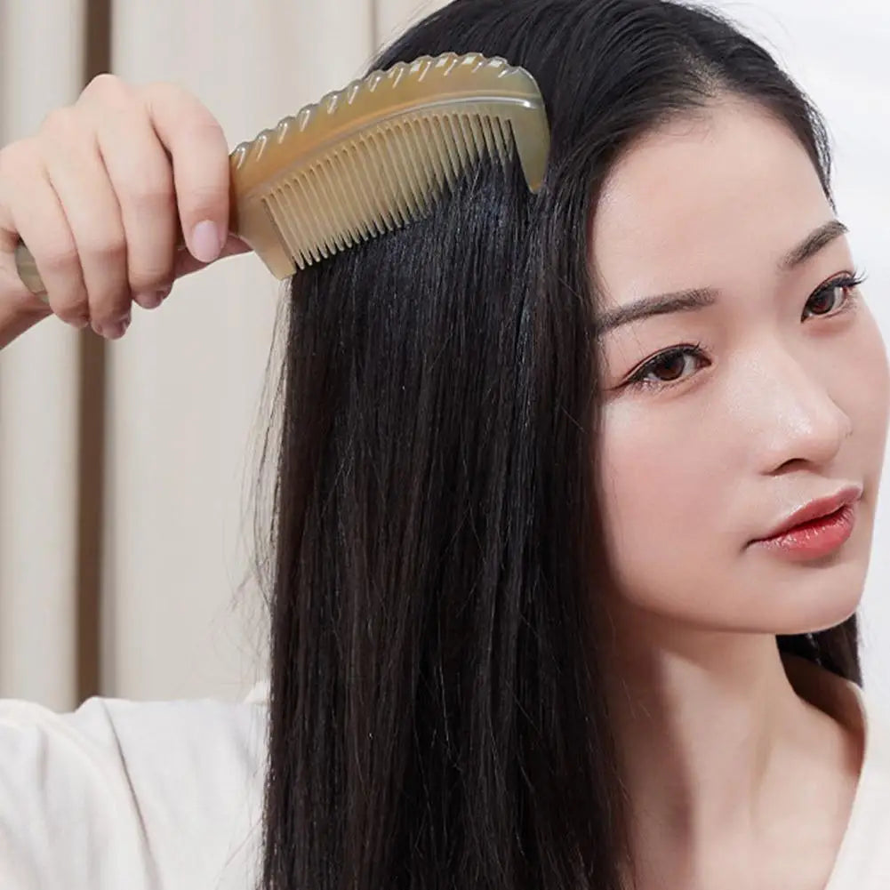 2PCS Hair Styling Horn Comb, Anti-Static Scalp Massaging Comb for Women Men, Hair Breakage Reducer Detangling Comb for Wet & Dry Oasis Select