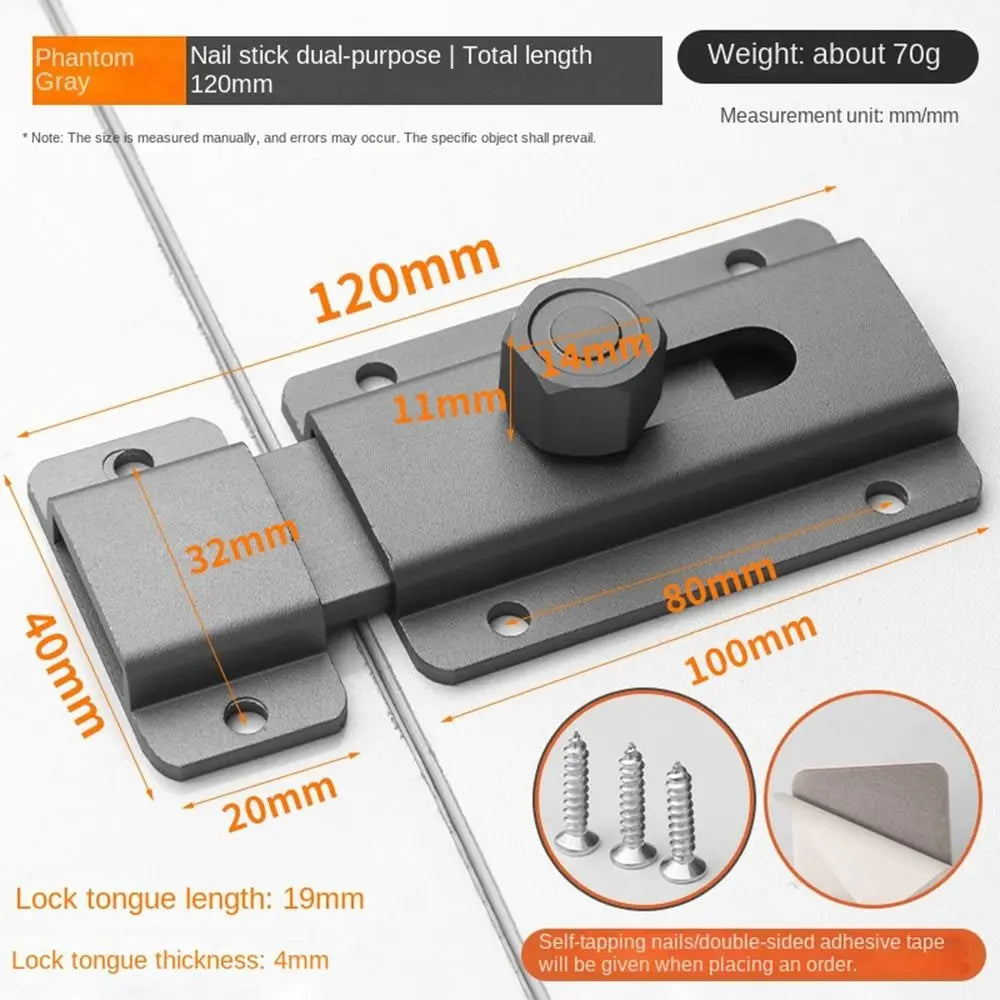 Aluminum Alloy Door Bolt Latch – Cabinet & Barn Security Lock