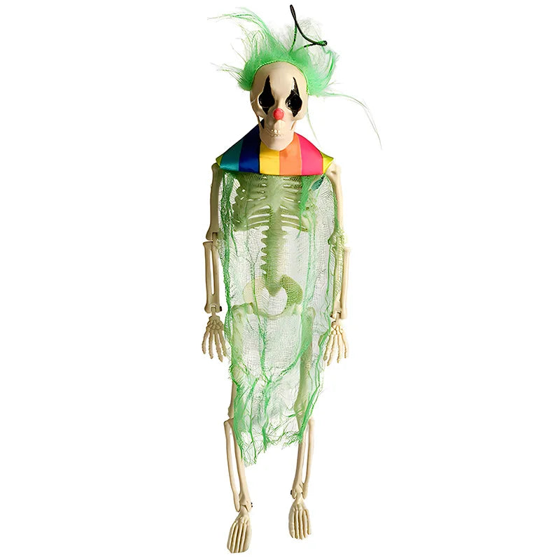 Halloween Skeleton 60cm Artificial Human Body Plastic Skeleton Decoration Haunted House Holiday Scene Layout Props Oasis Select 40cm green