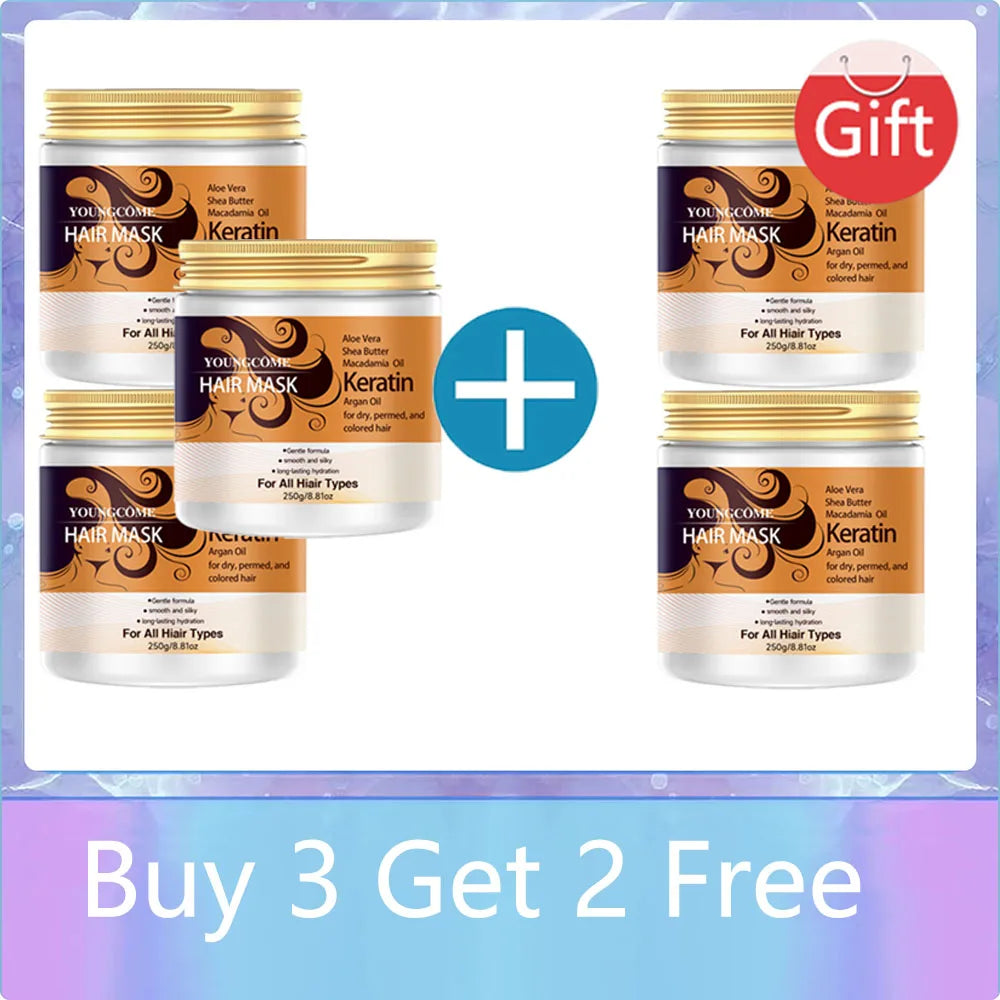 YOUNGCOME 2-in-1 Keratin Hair Mask | Straightening & Color Protect