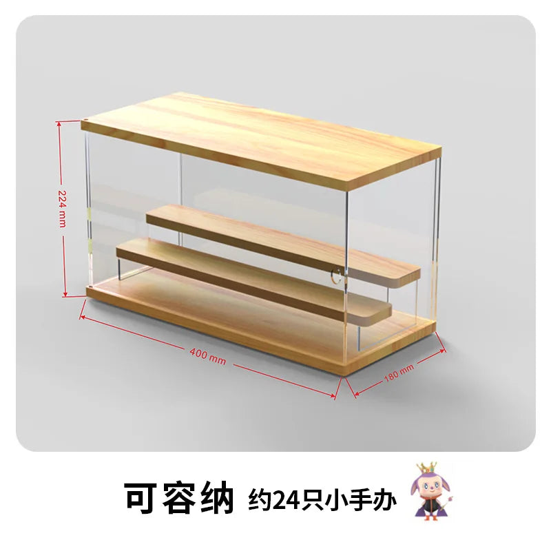 Solid Wood Acrylic Dustproof Display Cabinet & Storage Box