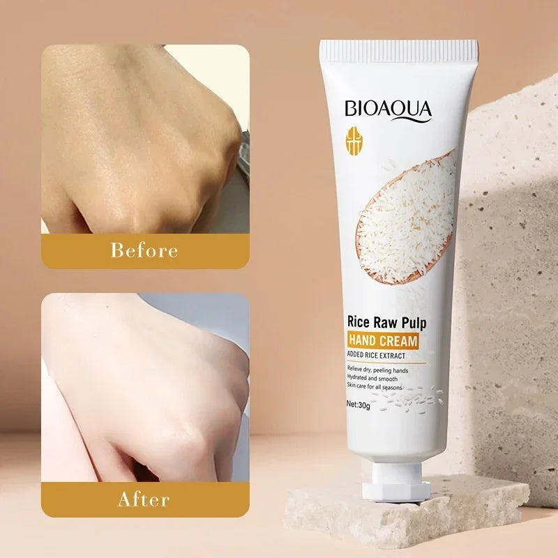 Rice Hand Cream Volumizing Rejuvenating Nourishing Moisturizing Refreshing Non-Greasy Hand Care Cream 30g Oasis Select 30g