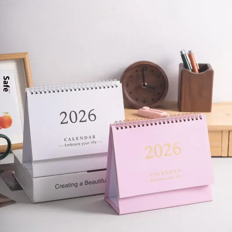 2026 Calendar Simple Memo Book Monthly Daily Planner Scheduler Time Management Home Office Desktop Decoration Standing Calendar Oasis Select