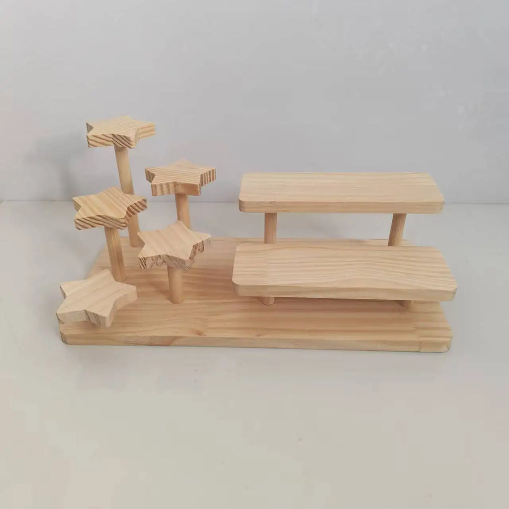 Wooden Display Stand – Jewelry, Succulents, Pastry & More