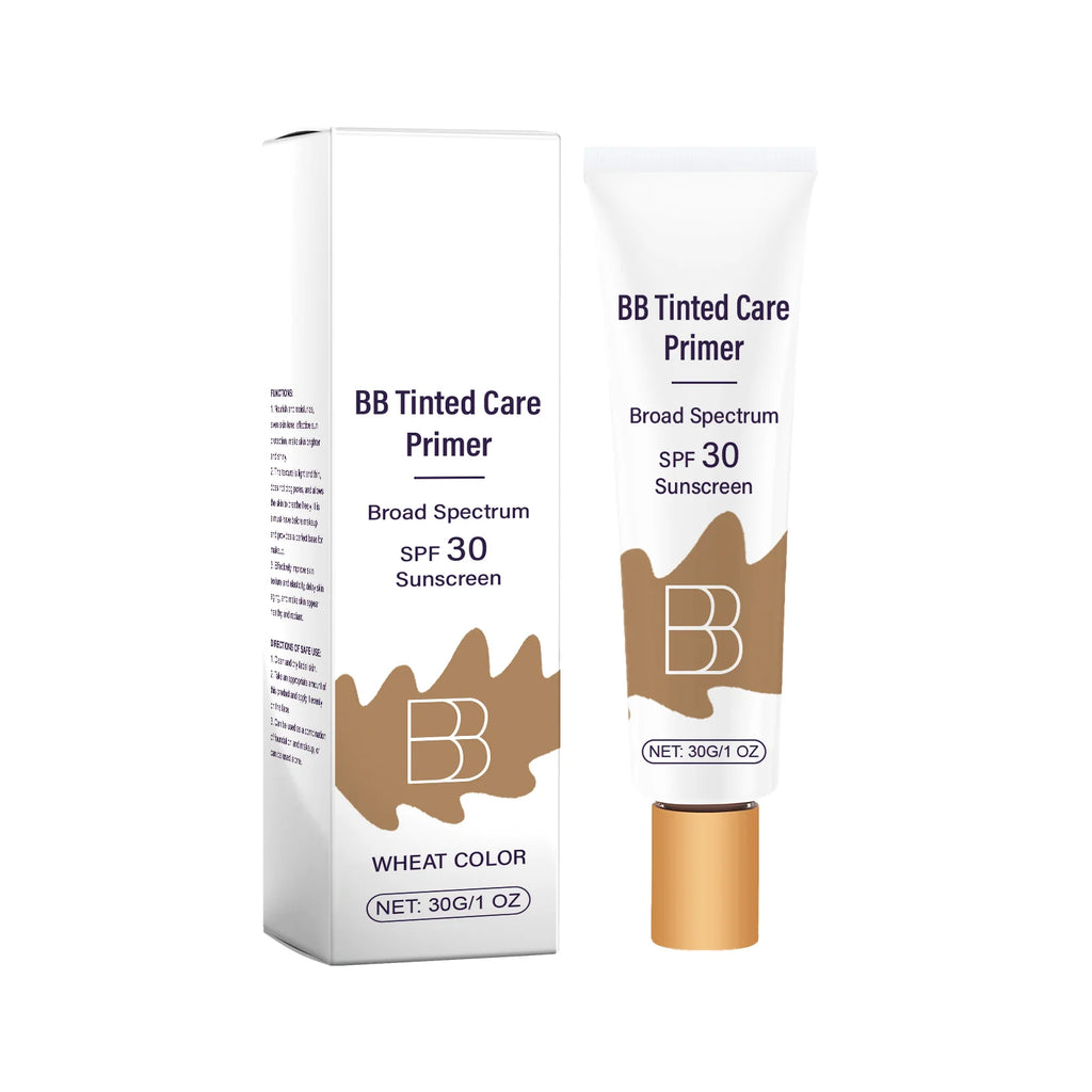 Sunscreen BB Cream Protect Sun Burn Calm Redness Balance Oil Shine Conceal Face Blemish Enhance Skin Barrier Portable Concealer Oasis Select Wheat Color
