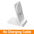Magnetic Fast Charging Station 15W Wireless Charger Desktop Fold Smart Phone Holder Charge For Magsafe iPhone 16 15 14 13 12 Pro Oasis Select White