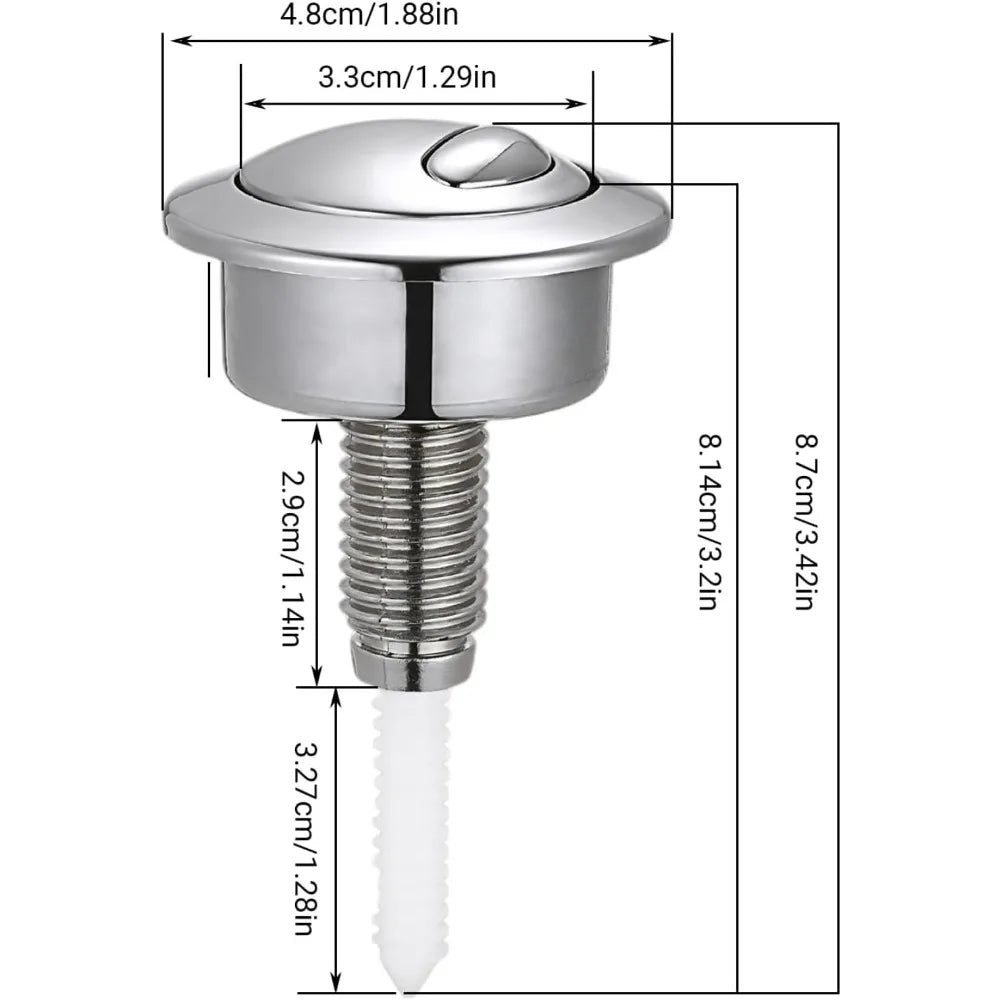Toilet Push Button, ABS Dual Flush Toilet Button, Ideal for Bathroom Dual Flush Push Parts Tank Replacement Kit Oasis Select