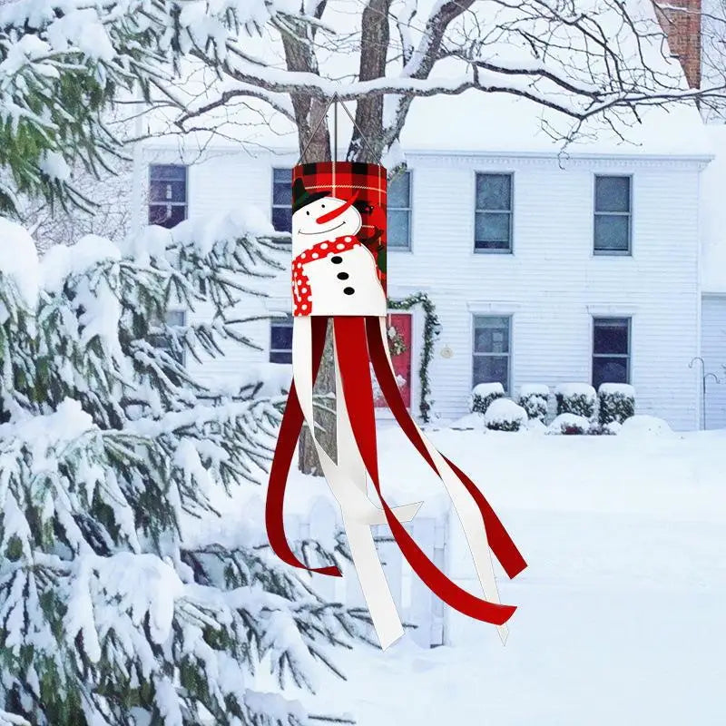 Christmas Wind Tunnel Flags Courtyard Gardens Outdoor Decorative Wind Chimes Wind Bags Hanging Flags Oasis Select