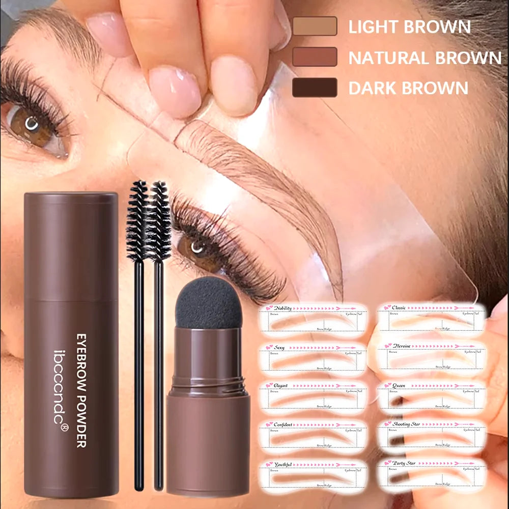 Eyebrow Stamp Waterproof Long Lasting Natural Brow Stamp Shaping Kit Shape Brow Stamp Contouring Stick Hairline 3Colors Oasis Select
