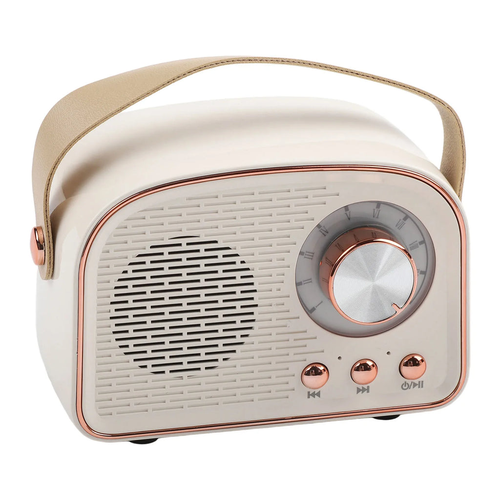 Portable Retro Wireless Speaker Bluetooth-compatible Cute Loudspeaker With FM Radio Speaker Music Stereo Sound Oasis Select white