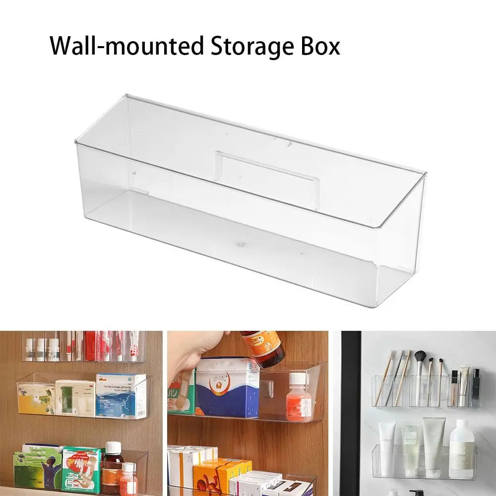 Transparent Wall-mounted Storage Box Large Capacity Classification Storage Rack Medicine Storage Boxs Cosmetics Storage Racks Oasis Select