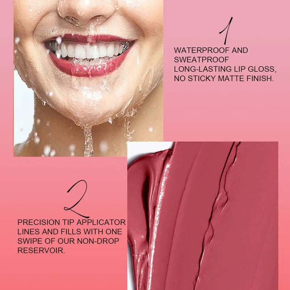 3-Piece Nude Velvet Matte Liquid Lipstick Set – Long-Lasting Liquid Lipstick Set Oasis Select